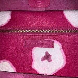 Pink leather bag